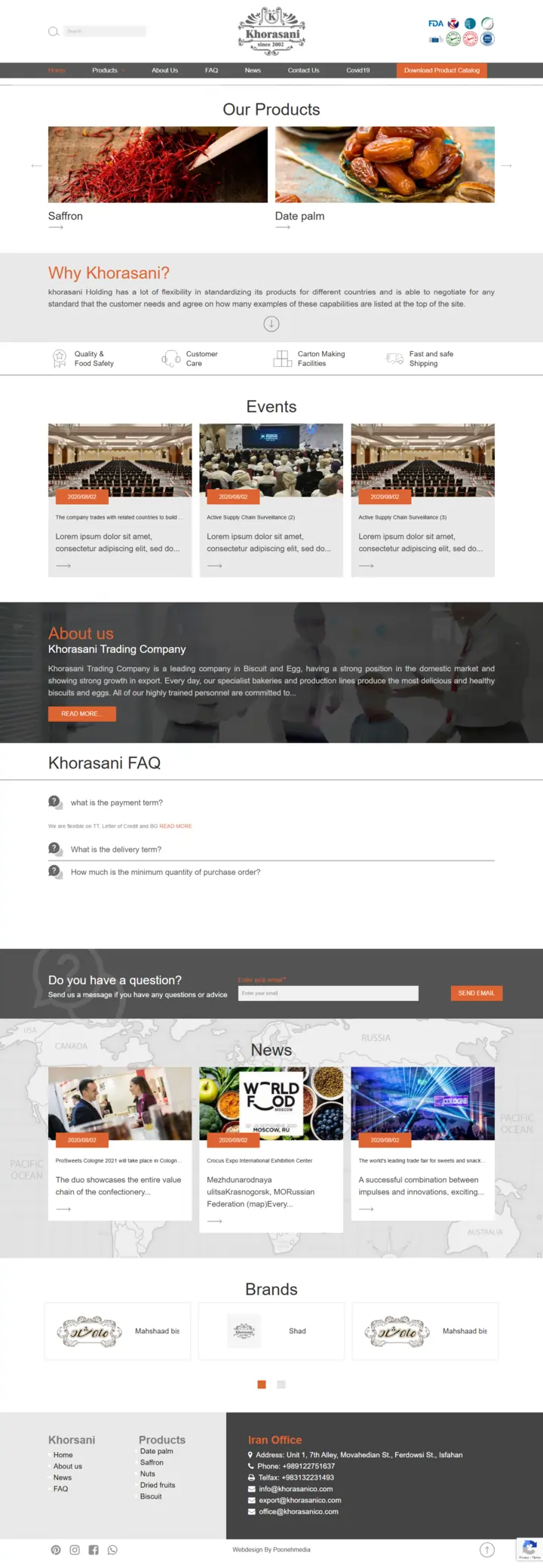 طراحی وب سایت انگلیسی khorasanico.com