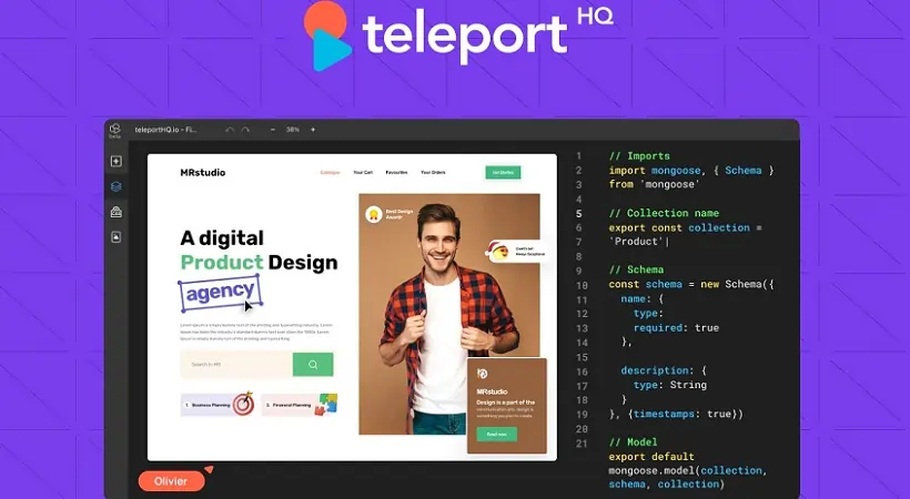 طراحی سایت با هوش مصنوعی TeleportHQ